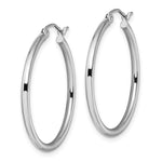 Load image into Gallery viewer, Leslie's 10K White Gold Polished Hinged Hoop Earrings10LE128