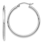 Load image into Gallery viewer, Leslie's 10K White Gold Polished Hinged Hoop Earrings10LE128