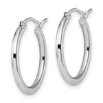 Load image into Gallery viewer, Leslie's 10K White Gold Polished Hinged Hoop Earrings10LE129