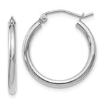 Load image into Gallery viewer, Leslie's 10K White Gold Polished Hinged Hoop Earrings10LE129