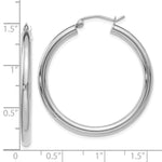 Load image into Gallery viewer, Leslie's 10K White Gold Polished Hinged Hoop Earrings10LE130