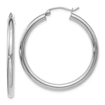 Load image into Gallery viewer, Leslie's 10K White Gold Polished Hinged Hoop Earrings10LE130