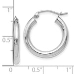 Load image into Gallery viewer, Leslie's 10K White Gold Polished Hinged Hoop Earrings10LE131
