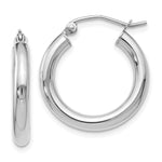 Load image into Gallery viewer, Leslie's 10K White Gold Polished Hinged Hoop Earrings10LE131
