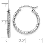 Load image into Gallery viewer, Leslie's 10K White Gold D/C Hinged Hoop Earrings10LE132
