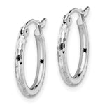 Load image into Gallery viewer, Leslie's 10K White Gold D/C Hinged Hoop Earrings10LE133