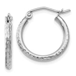 Load image into Gallery viewer, Leslie's 10K White Gold D/C Hinged Hoop Earrings10LE133