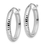 Load image into Gallery viewer, Leslie's 10K White Gold D/C Oval Hinged Hoop Earrings10LE134