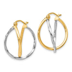 Load image into Gallery viewer, Leslie's 10K Two-Tone Hinged Hoop Earrings10LE136