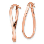 Load image into Gallery viewer, Leslie's 10K Rose Gold Polished Hinged Hoop Earrings10LE140