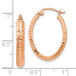 Load image into Gallery viewer, Leslie's 10K Rose Gold D/C Oval Hinged Hoop Earrings10LE141