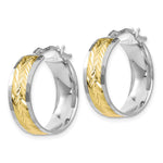 Load image into Gallery viewer, Leslie's 10K White Gold w/Yellow Rhodium Polished and D/C Earrings10LE143