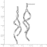 Load image into Gallery viewer, Leslie's 10K White Gold Polished Twisted Post Dangle Earrings10LE147