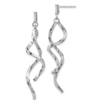 Load image into Gallery viewer, Leslie's 10K White Gold Polished Twisted Post Dangle Earrings10LE147
