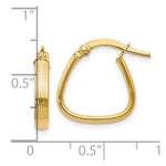 Load image into Gallery viewer, Leslie's 10K Polished and Textured Hinged Hoop Earrings10LE150