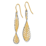 Load image into Gallery viewer, Leslie's 10K Two-tone D/C Dangle Shepherd Hook Earrings10LE198