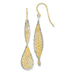 Load image into Gallery viewer, Leslie's 10K Two-tone D/C Dangle Shepherd Hook Earrings10LE198