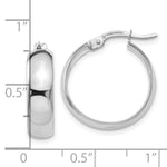 Load image into Gallery viewer, Leslie's 10K White Gold Polished Hinged Hoop Earrings10LE215