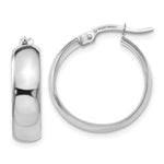 Load image into Gallery viewer, Leslie's 10K White Gold Polished Hinged Hoop Earrings10LE215