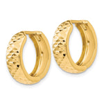Load image into Gallery viewer, Leslie's 10K Polished and D/C Hinged Hoop Earrings10LE233