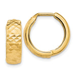 Load image into Gallery viewer, Leslie's 10K Polished and D/C Hinged Hoop Earrings10LE233