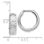 Load image into Gallery viewer, Leslie's 10K White Gold Polished and D/C Hoop Earrings10LE240