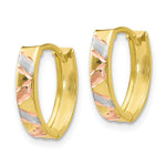Load image into Gallery viewer, Leslie's 10K Two-tone & White Rhodium Polished & Satin D/C Earrings10LE241