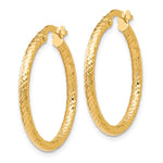 Load image into Gallery viewer, Leslie's 10K Polished and Textured Hinged Hoop Earrings10LE248