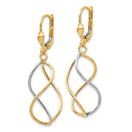 Load image into Gallery viewer, Leslie's 10K Yellow with Rhodium Polished Leverback Earrings10LE250