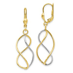 Load image into Gallery viewer, Leslie's 10K Yellow with Rhodium Polished Leverback Earrings10LE250