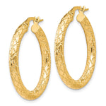 Load image into Gallery viewer, Leslie's 10K Polished and Textured Hinged Hoop Earrings10LE272