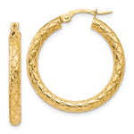 Load image into Gallery viewer, Leslie's 10K Polished and Textured Hinged Hoop Earrings10LE272