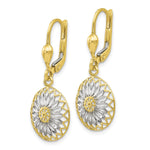 Load image into Gallery viewer, Leslie's 10K w/White Rhodium Polished Leverback Earrings10LE277