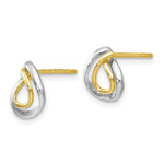 Load image into Gallery viewer, Leslie's 10K w/White Rhodium Polished Post Earrings10LE283