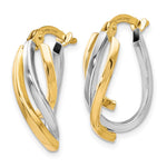 Load image into Gallery viewer, Leslie's 10K Two-tone Polished Twisted Hoop Earrings10LE284