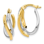 Load image into Gallery viewer, Leslie's 10K Two-tone Polished Twisted Hoop Earrings10LE284