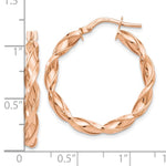 Load image into Gallery viewer, Leslie's 10K Rose Gold Polished Twisted Hoop Earrings10LE287