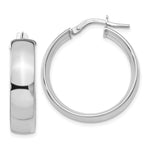Load image into Gallery viewer, Leslie's 10K White Gold Polished Hoop Earrings10LE297