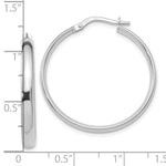 Load image into Gallery viewer, Leslie's 10K White Gold Polished Hoop Earrings10LE303