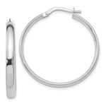 Load image into Gallery viewer, Leslie's 10K White Gold Polished Hoop Earrings10LE303