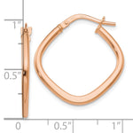 Load image into Gallery viewer, Leslie's 10K Rose Gold Polished Square Hoop Earrings10LE323