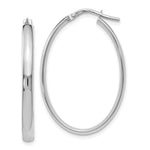 Load image into Gallery viewer, Leslie's 10K White Gold Polished Oval Hoop Earrings10LE330