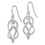Load image into Gallery viewer, Leslie's 10K White Gold Polished Textured Dangle Earrings10LE360