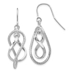 Load image into Gallery viewer, Leslie's 10K White Gold Polished Textured Dangle Earrings10LE360
