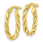 Load image into Gallery viewer, Leslie's 10K Polished and Textured Gold Earrings10LE364