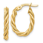 Load image into Gallery viewer, Leslie's 10K Polished and Textured Gold Earrings10LE364
