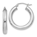 Load image into Gallery viewer, Leslie's 10K White Gold Polished Lightweight Hoop Earrings10LE381