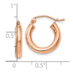 Load image into Gallery viewer, Leslie's 10K Rose Gold Polished Hoop Earrings10LE384
