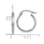 Load image into Gallery viewer, Leslie's 10K White Gold Polished Hoop Earrings10LE395