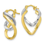 Load image into Gallery viewer, Leslie's 10K Two-tone Polished Twisted Hoop Earrings10LE414